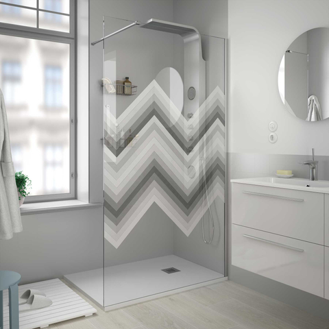 低维护淋浴房开放式钢化玻璃